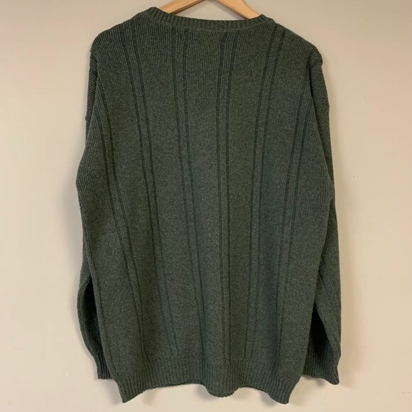 Croft & Barrow Mens Green Knit Sweater L Made In USA - Picture 2 of 4